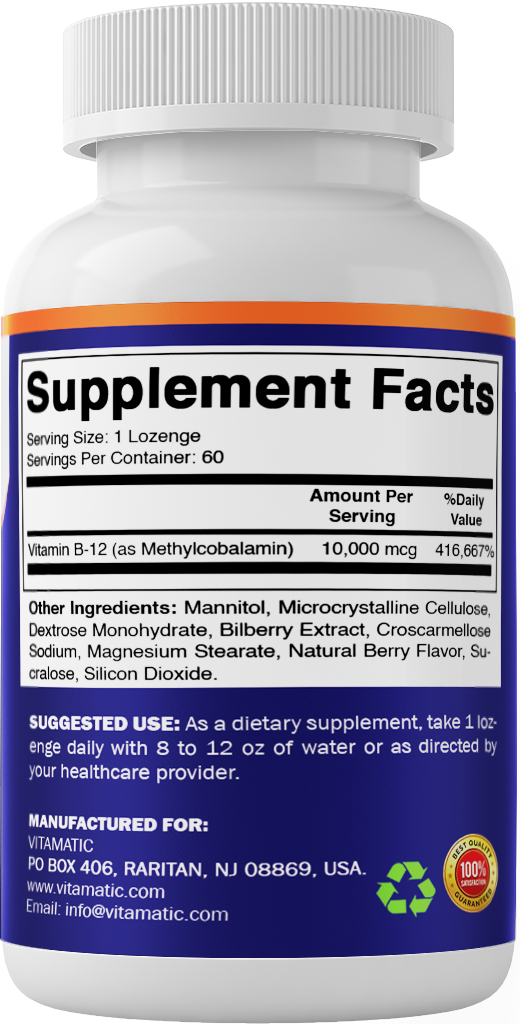 Methyl B12 10,000 mcg, 60 Lozenges