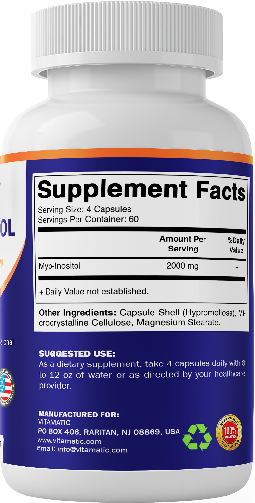 Myo-Inositol 2000 mg Per Serving Capsules