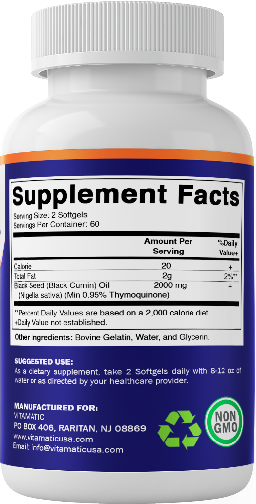 Black Seed Oil 2000mg - 120 Softgels