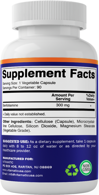 Benfotiamine 300mg 90 Vegetarian Capsules