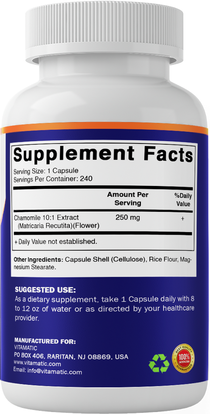 Chamomile 10:1 Extract, 240 Veg Capsules