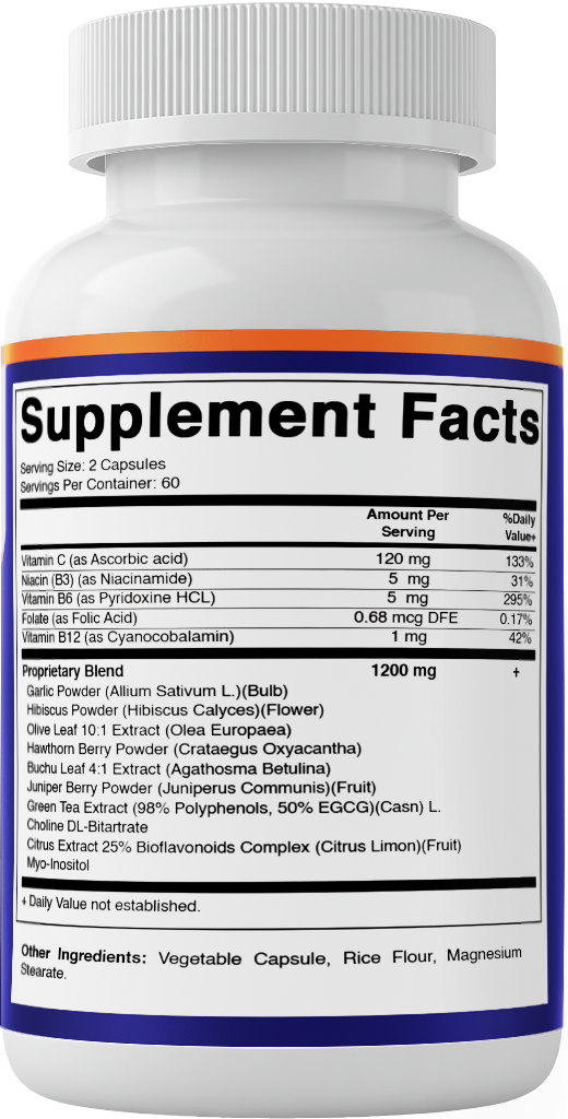 Tinnitus Relief Support 1200mg per Serving, 120 Veg Capsules