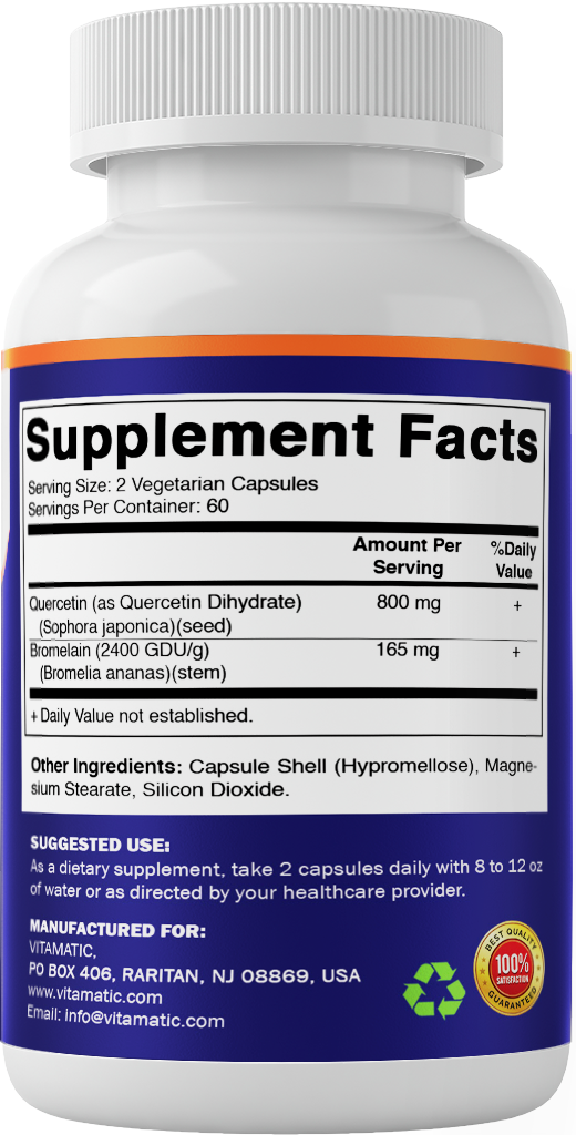 Quercetin Bromelain, 120 Veg Capsules
