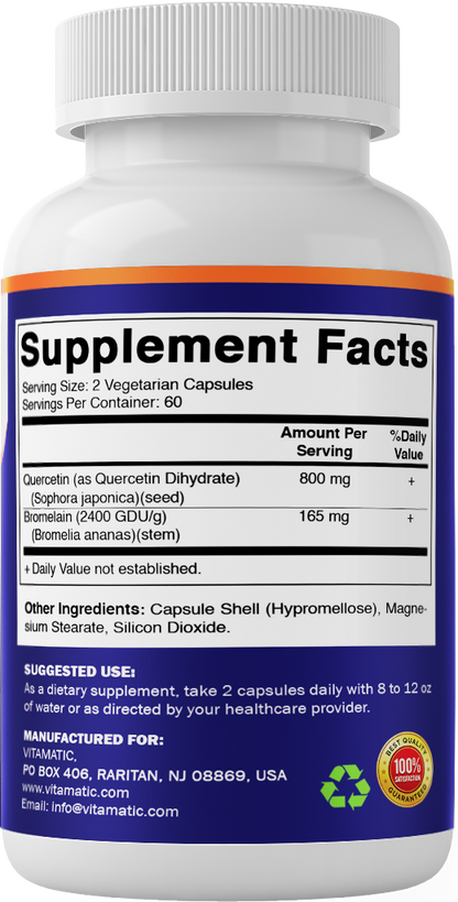 Quercetin Bromelain, 120 Veg Capsules