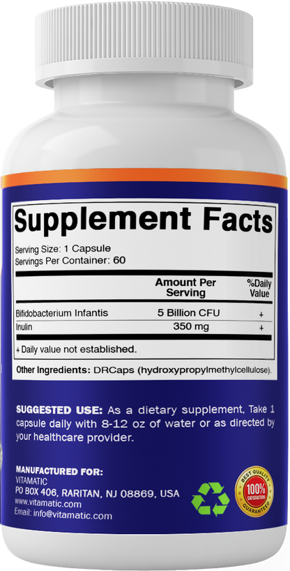 Bifidobacterium Infantis 5 Billion CFU, 60 Capsules