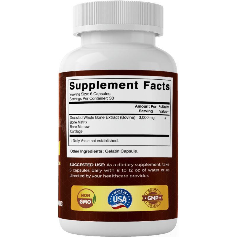 Vitamatic Grass-Fed Beef Bone & Marrow 180 Capsules
