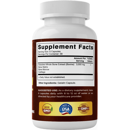 Vitamatic Grass-Fed Beef Bone & Marrow 180 Capsules