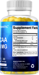 BCAA Gummies - Branch Chain Amino Acid Supplements - 600mg per Serving - 60  Gummies…