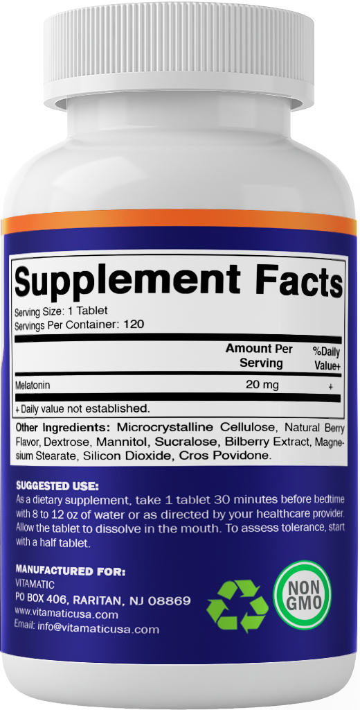 Melatonin 20mg Fast Dissolve 120 Tablets