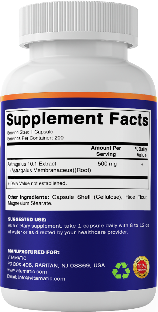 Astragalus 5000mg Per Serving, 200 Veg Capsules