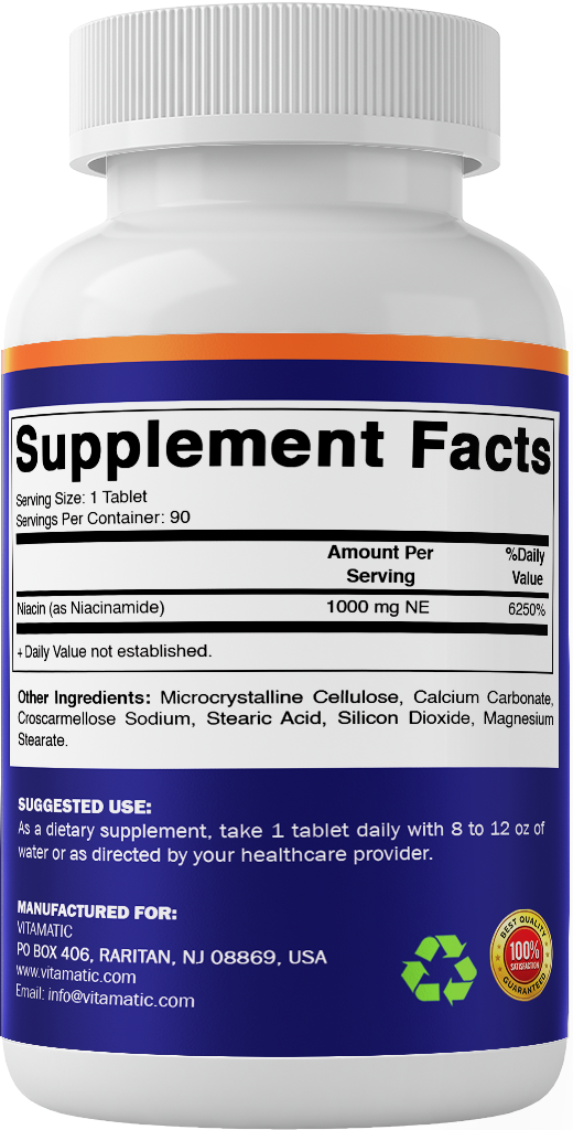 Niacinamide 1000mg 90 Tablets