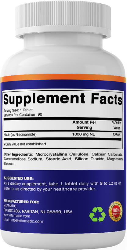 Niacinamide 1000mg 90 Tablets