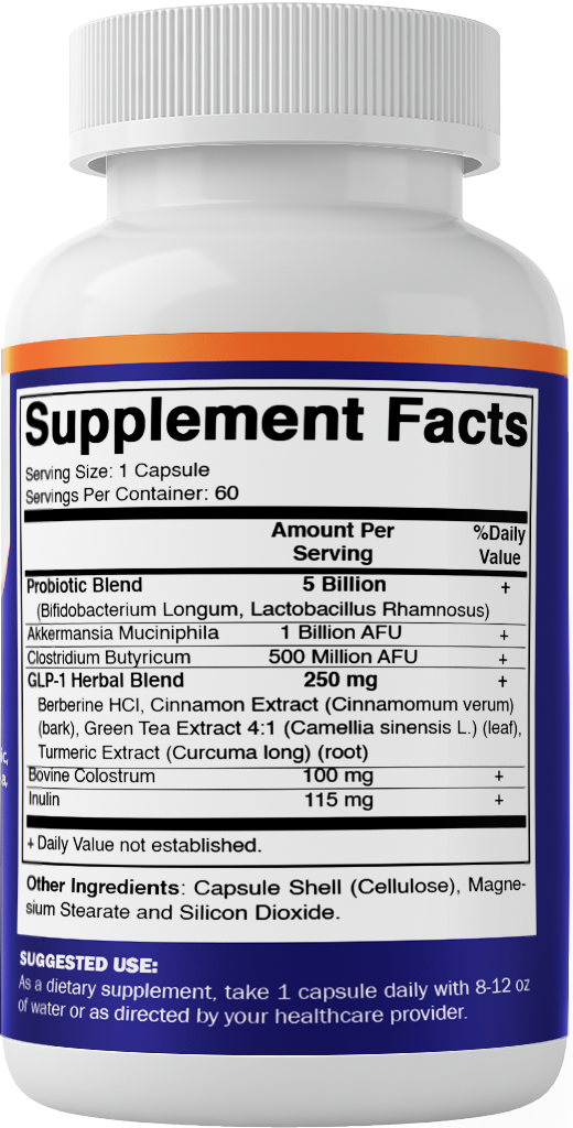 GLP-1 Support Supplement for Men & Women, 60 Capsules