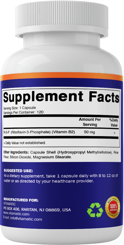 R-5-P Riboflavin-5-Phosphate 50mg Capsules