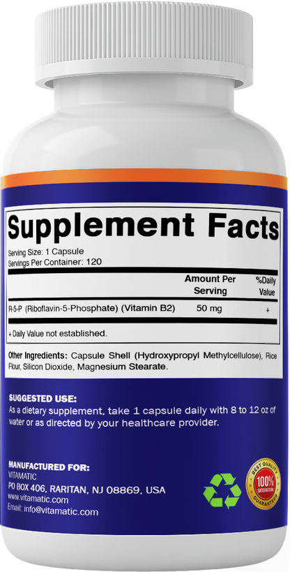 R-5-P Riboflavin-5-Phosphate 50mg Capsules