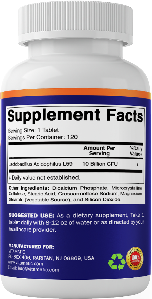 Acidophilus Probiotic 10 Billion CFU, 60 Capsules