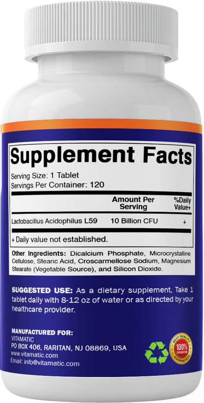 Acidophilus Probiotic 10 Billion CFU, 60 Capsules