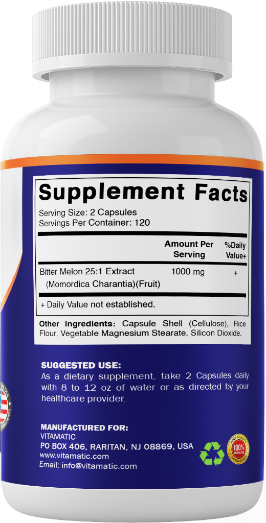 Bitter Melon 25000mg equivalent, 240 Veg Capsules