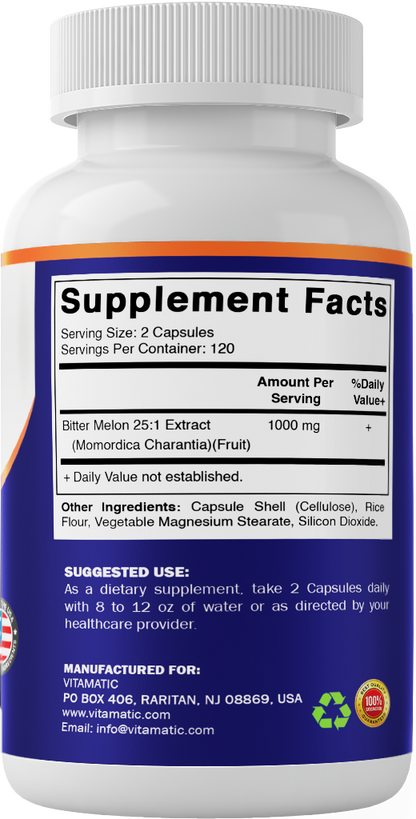 Bitter Melon 25000mg equivalent, 240 Veg Capsules