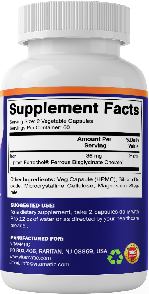 Chelated Iron 36mg Capsules