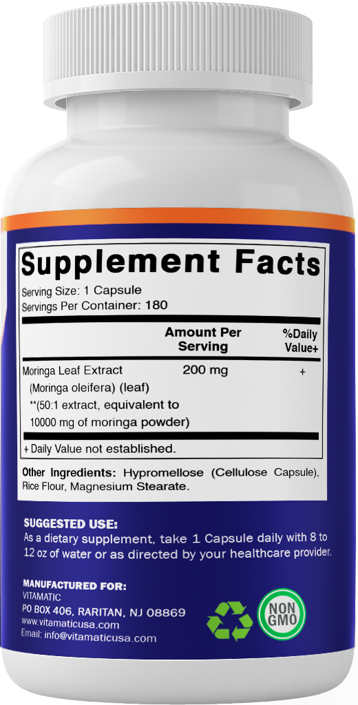 Moringa Capsules 10,000mg - 180 Capsules