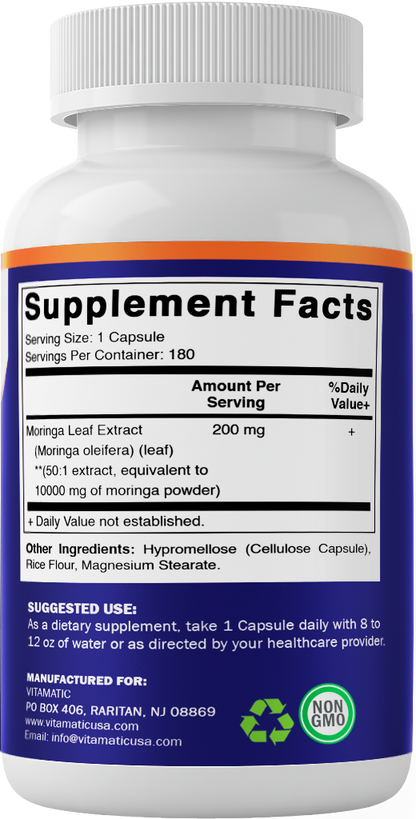 Moringa Capsules 10,000mg - 180 Capsules