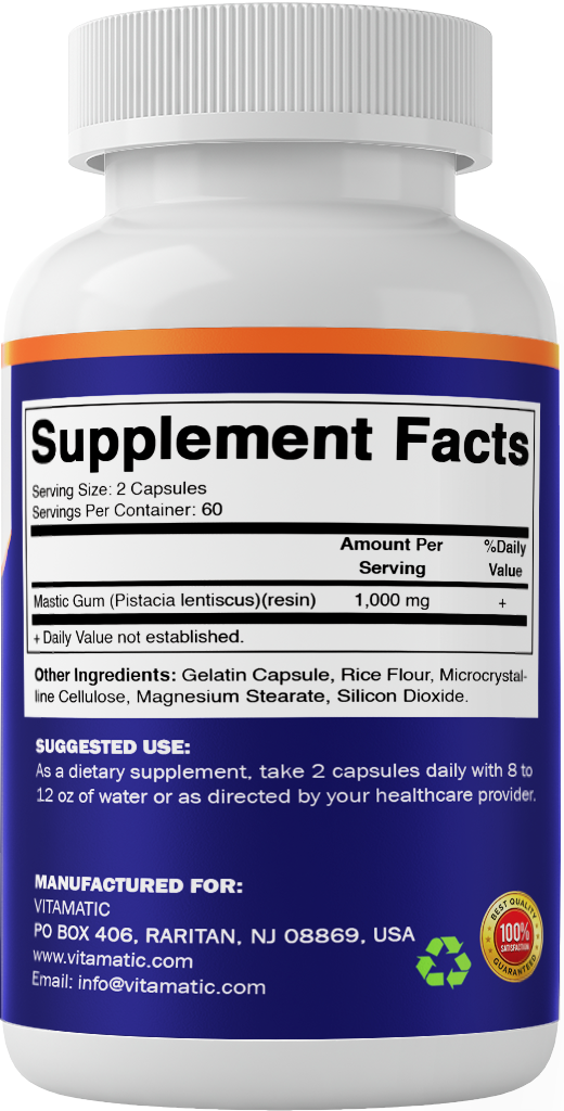 Mastic Gum 1000mg per Serving Capsules