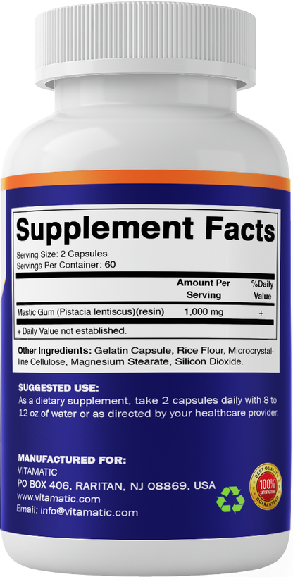 Mastic Gum 1000mg per Serving Capsules