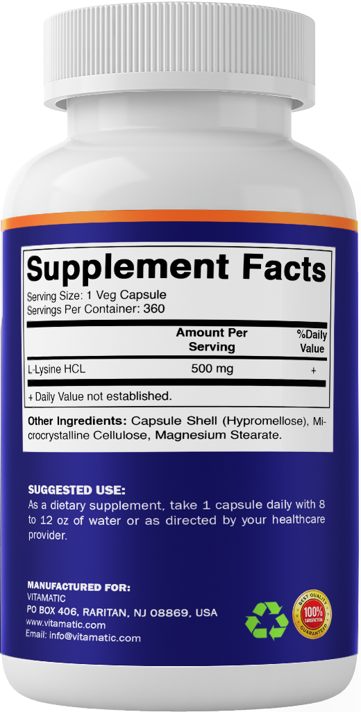 L-Lysine 500mg Capsules