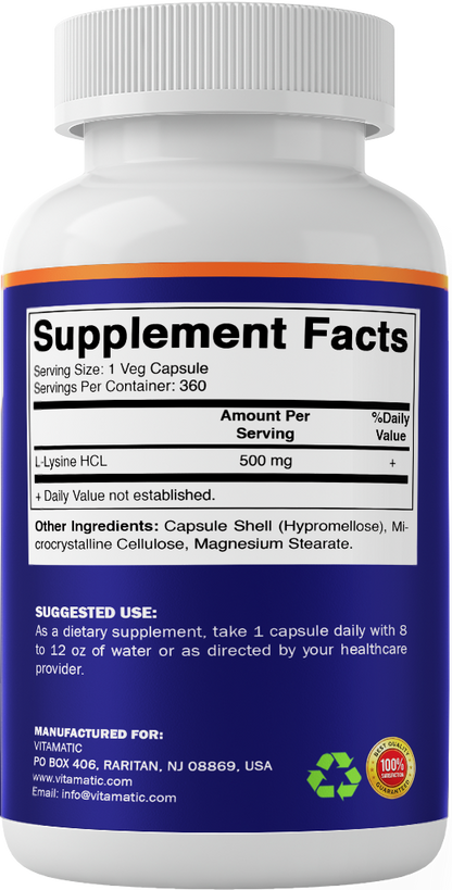 L-Lysine 500mg Capsules