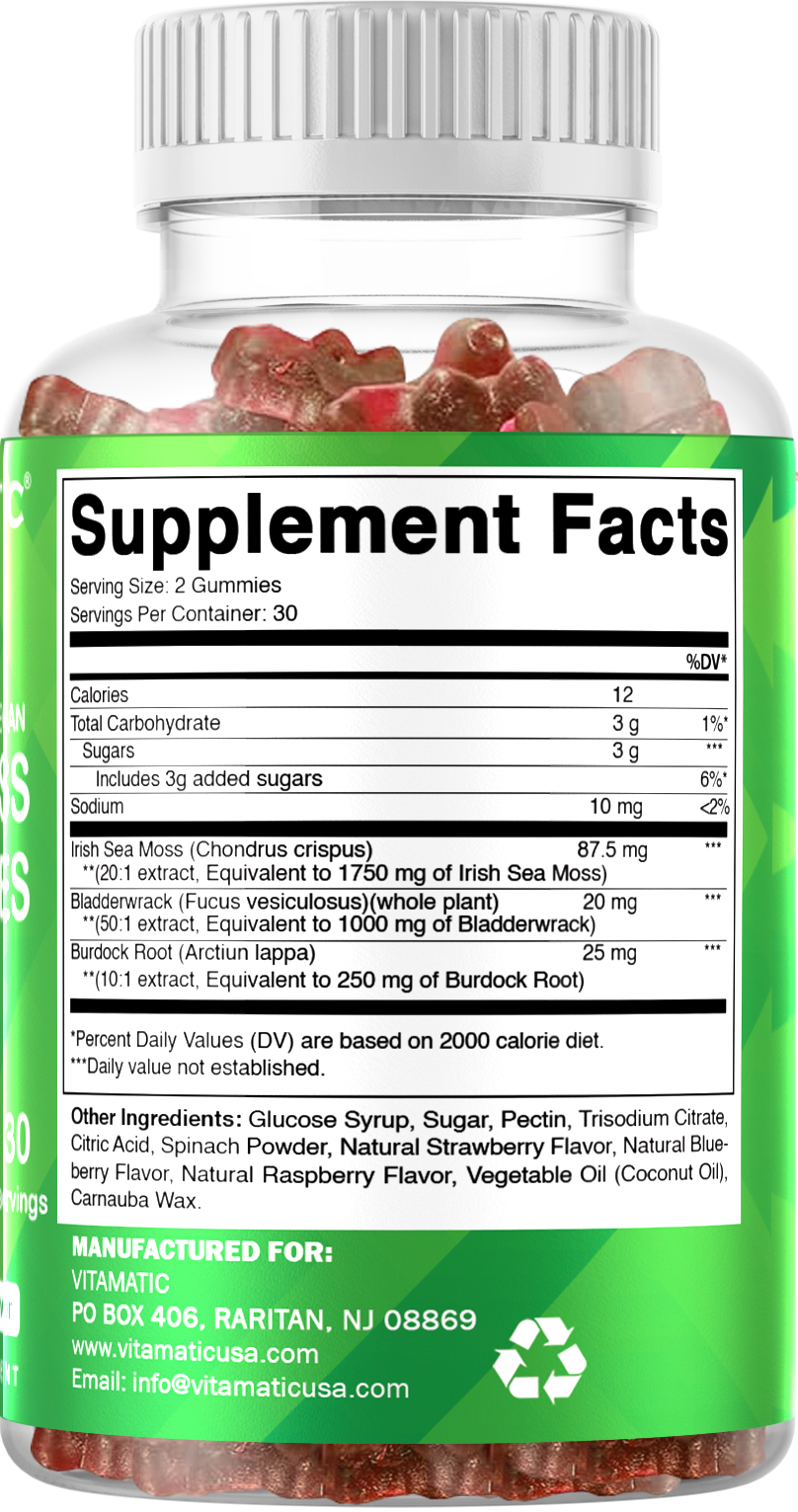 Irish Sea Moss - 60 Vegan Gummies