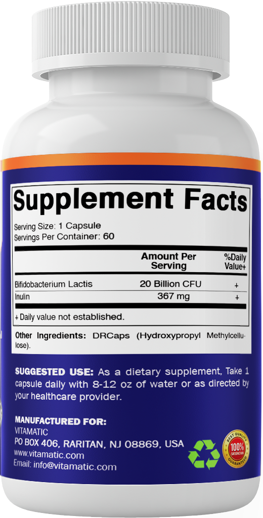 Bifidobacterium Bifidum 10 Billion CFU, 60 Capsules
