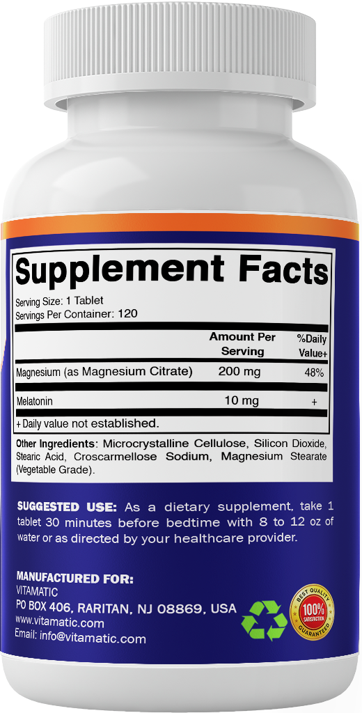 Melatonin + Magnesium, 120 Tablets