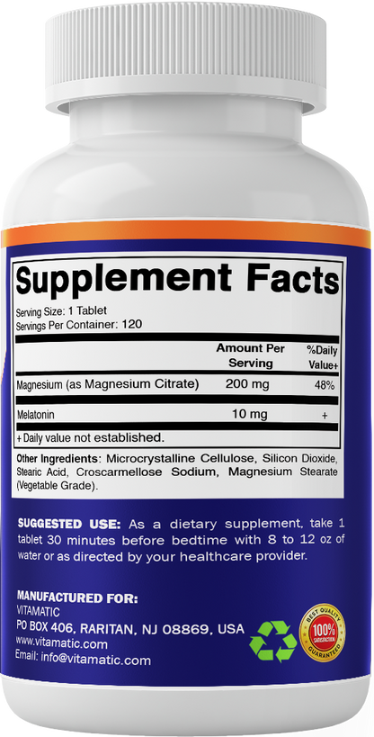Melatonin + Magnesium, 120 Tablets