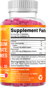Magnesium Citrate 600mg 60 Vegan Gummies
