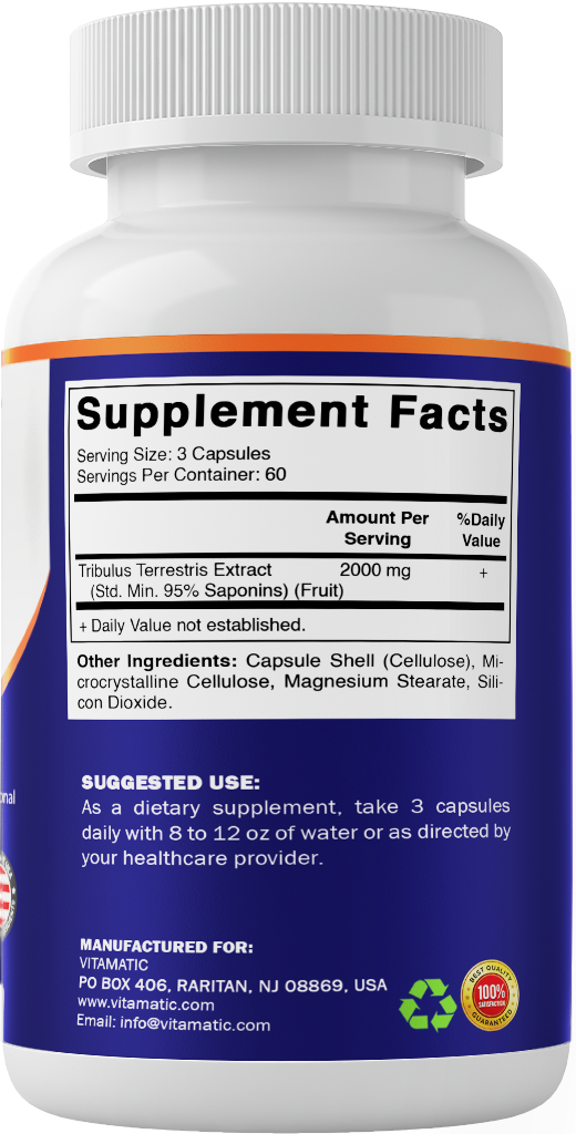 Tribulus Terrestris 2000mg per Serving, 180 Veg Capsules