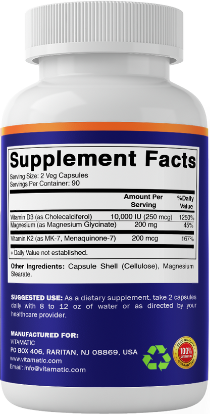 Magnesium Glycinate D3 & K2 Capsules