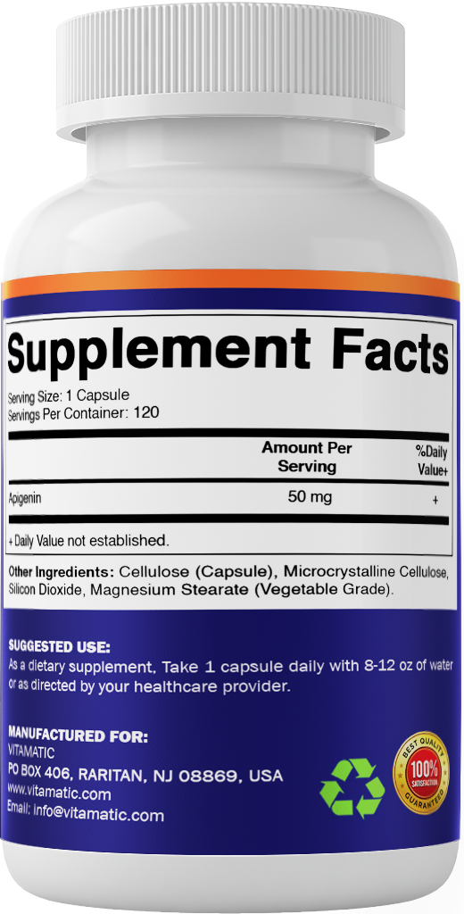 Apigenin 50 mg, 120 Capsules