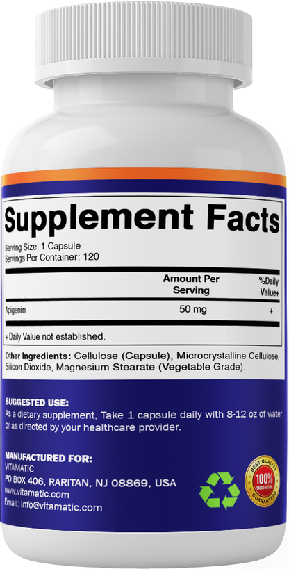 Apigenin 50 mg, 120 Capsules