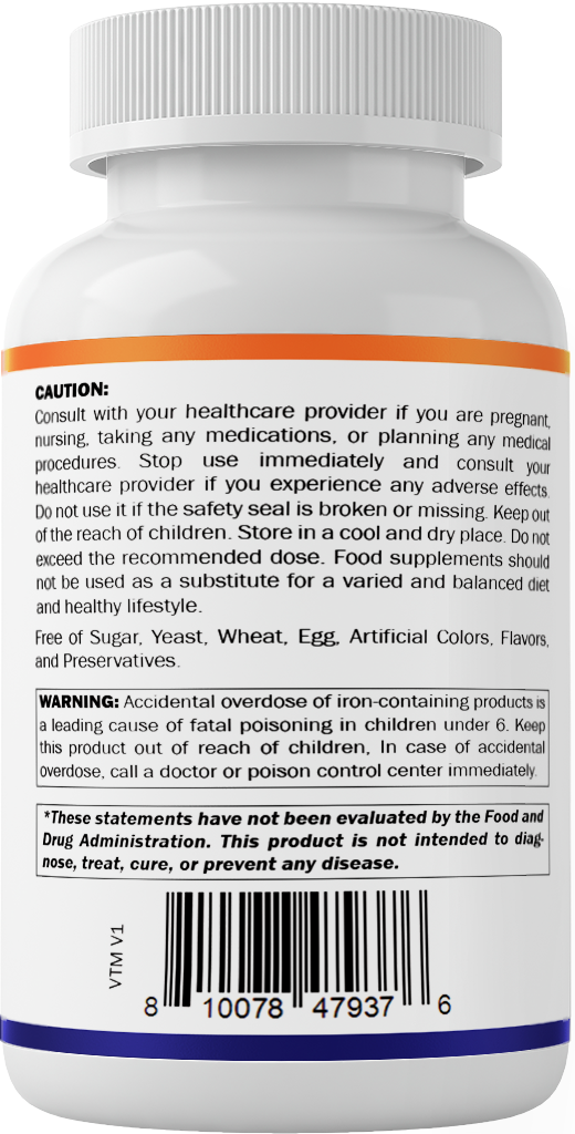 Vitamatic Ferrous Sulfate 325mg + Vitamin C 100mg, 120ct