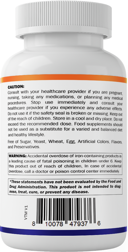 Vitamatic Ferrous Sulfate 325mg + Vitamin C 100mg, 120ct