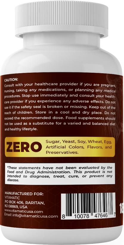 Vitamatic Grass Fed Beef Heart with Liver - 180 Capsules