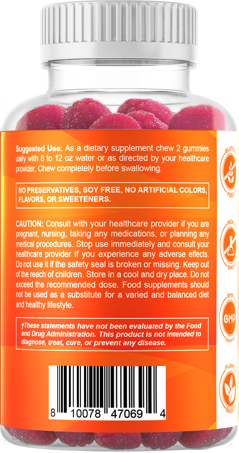 Magnesium Citrate 600mg 60 Vegan Gummies