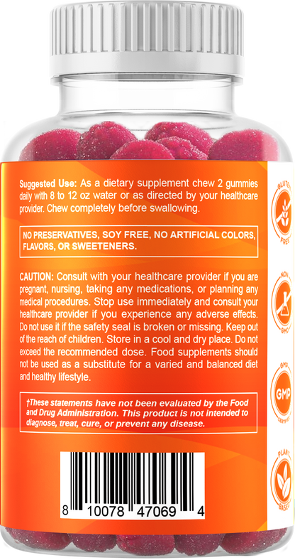 Magnesium Citrate 600mg 60 Vegan Gummies