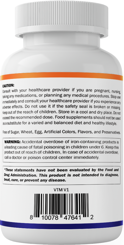 Vitamatic Carbonyl Iron 65mg + Vitamin C, 120 Tablets