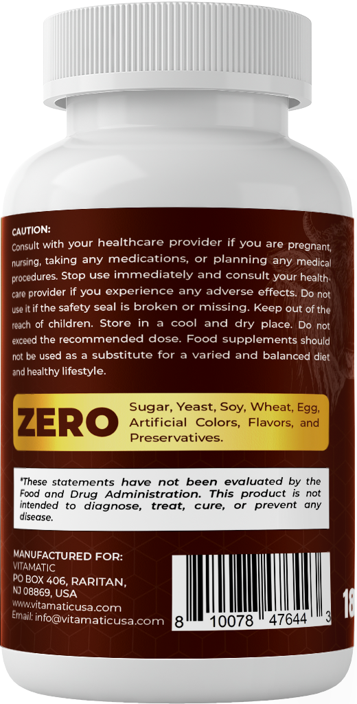 Vitamatic Grass Fed Beef Blood with Liver and Spleen - 180 Capsules