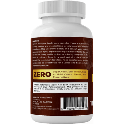 Vitamatic Grass-Fed Beef Pancreas 180 Capsules – Freeze-Dried, Non-GMO, Bovine Supplement – Pasture-Raised -Based Formula (180 Capsules, Pancreas)