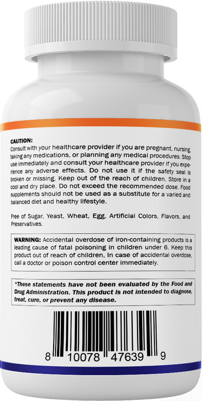 Ferrous Fumarate 325 mg + Vitamin C 100 mg - 120 Tablets