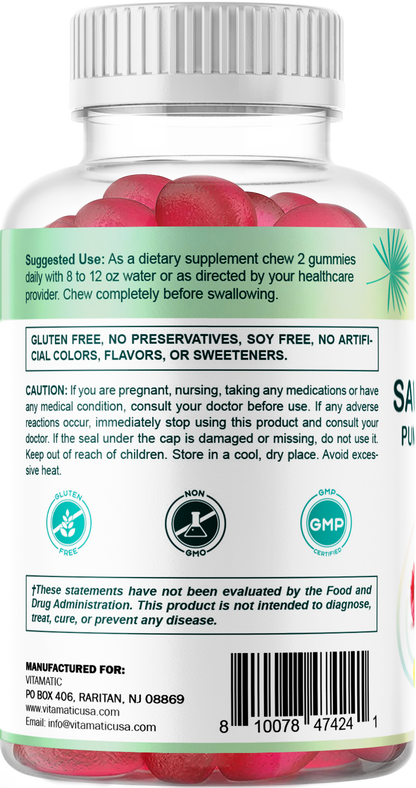 Sugar Free Saw Palmetto with Pumpkin Seed 3000 mg  - 60 Gummies