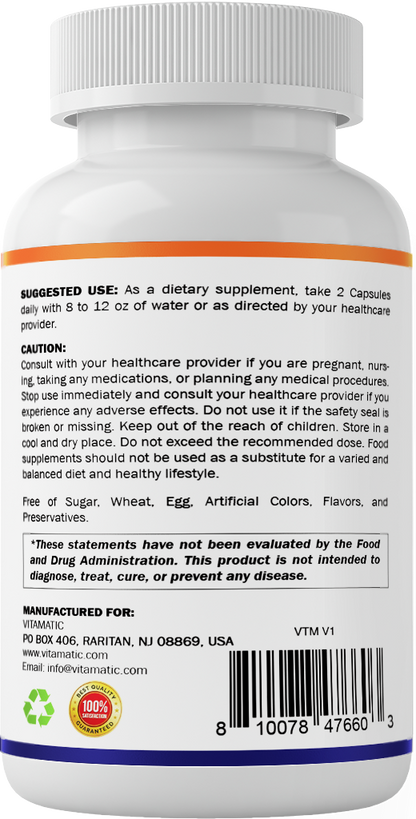 Tinnitus Relief Support 1200mg per Serving, 120 Veg Capsules